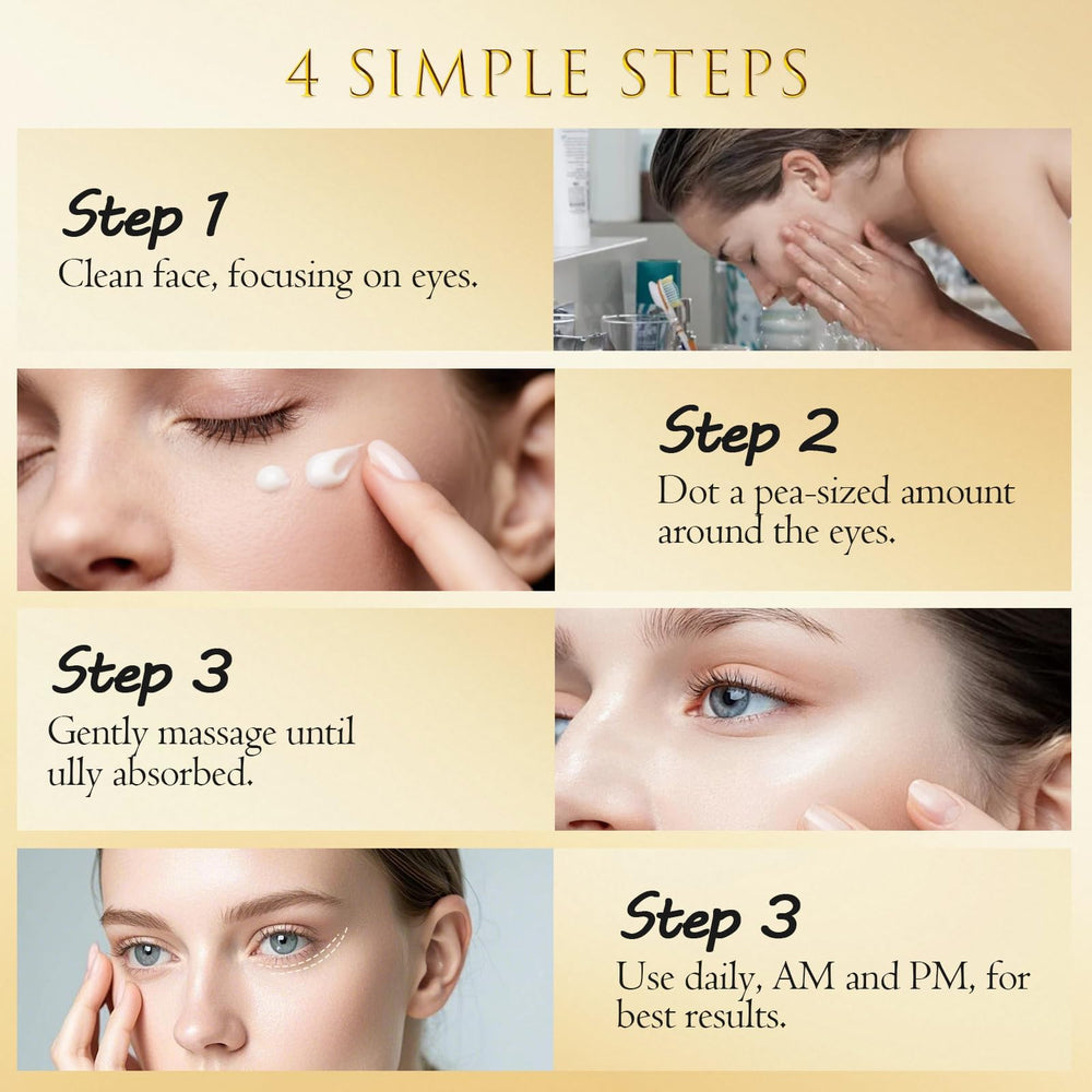 ASAMO Eye Serum quick-absorption texture on skin promotes a refreshed look.