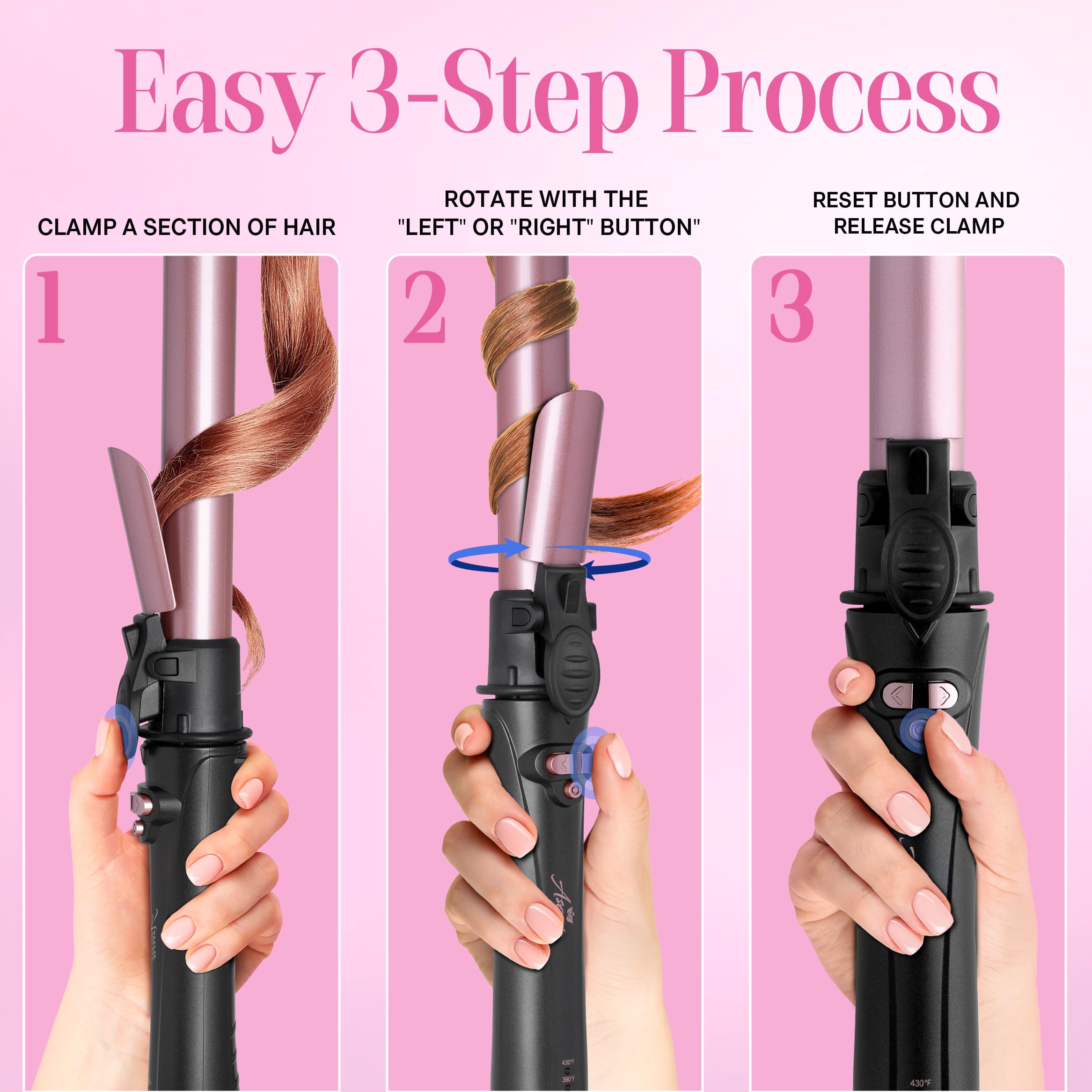 Asani travel-friendly curling iron in compact case enabling on-the-go styling.