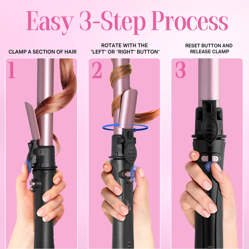 Asani travel-friendly curling iron in compact case enabling on-the-go styling.
