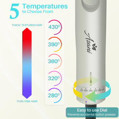 Asani 360° Airflow Styler built-in clip keeps hair secure during styling.