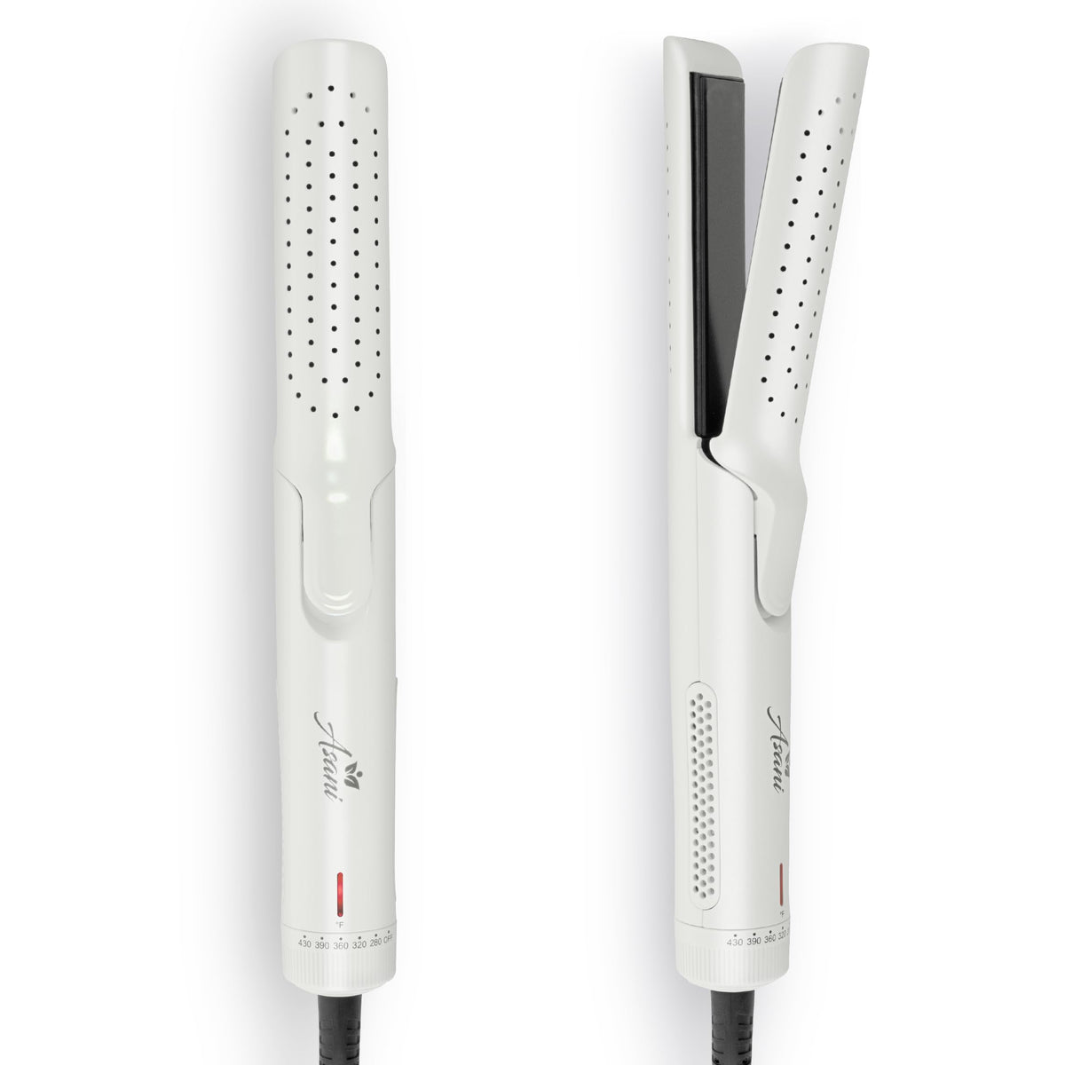 Asani 360° Airflow Styler cooling fan enables rapid, secure hair contact.