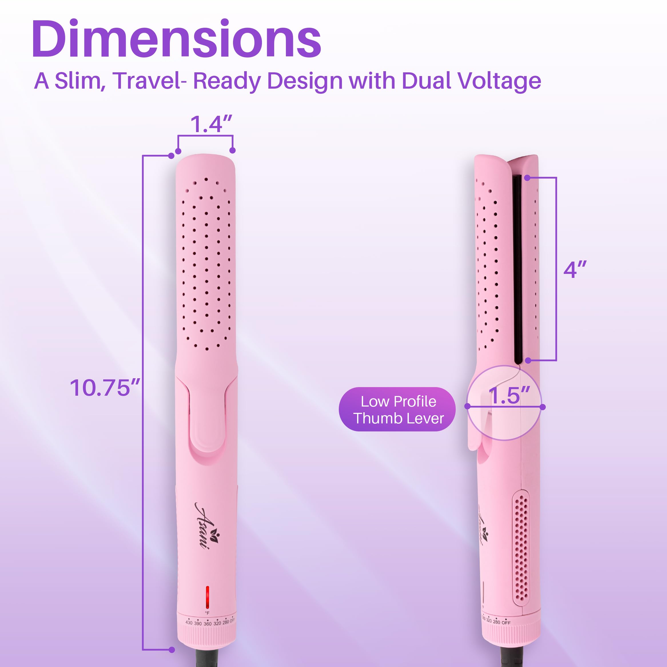 Asani 360° Airflow Styler pink set-forget approach streamlines routines