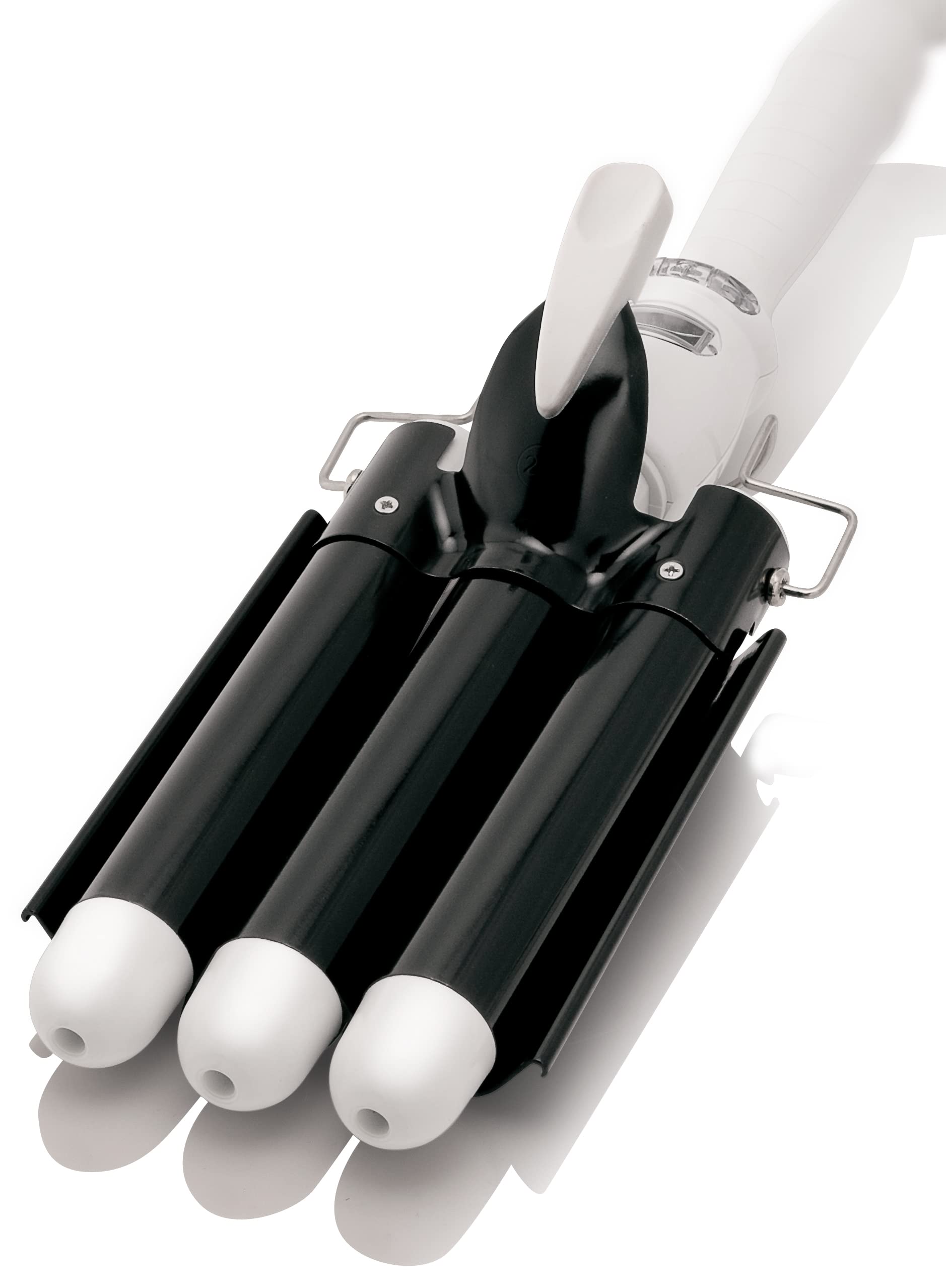 Asani Alure three-barrel curling iron wand creates versatile beachy waves with a 1-inch ceramic tourmaline wand.
