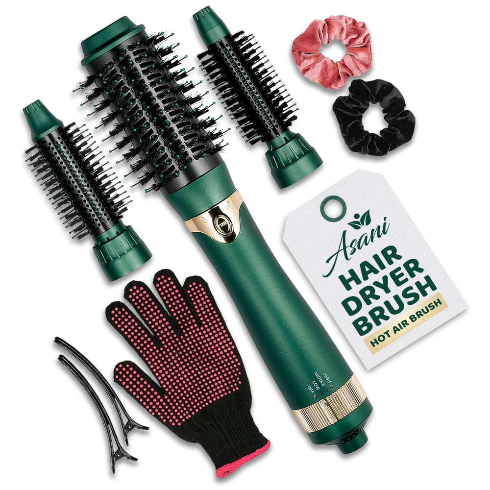 Asani hot air brush drying head for quick at-home styling.
