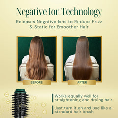 Asani hot air brush 1‑inch oval barrel for precise styling.