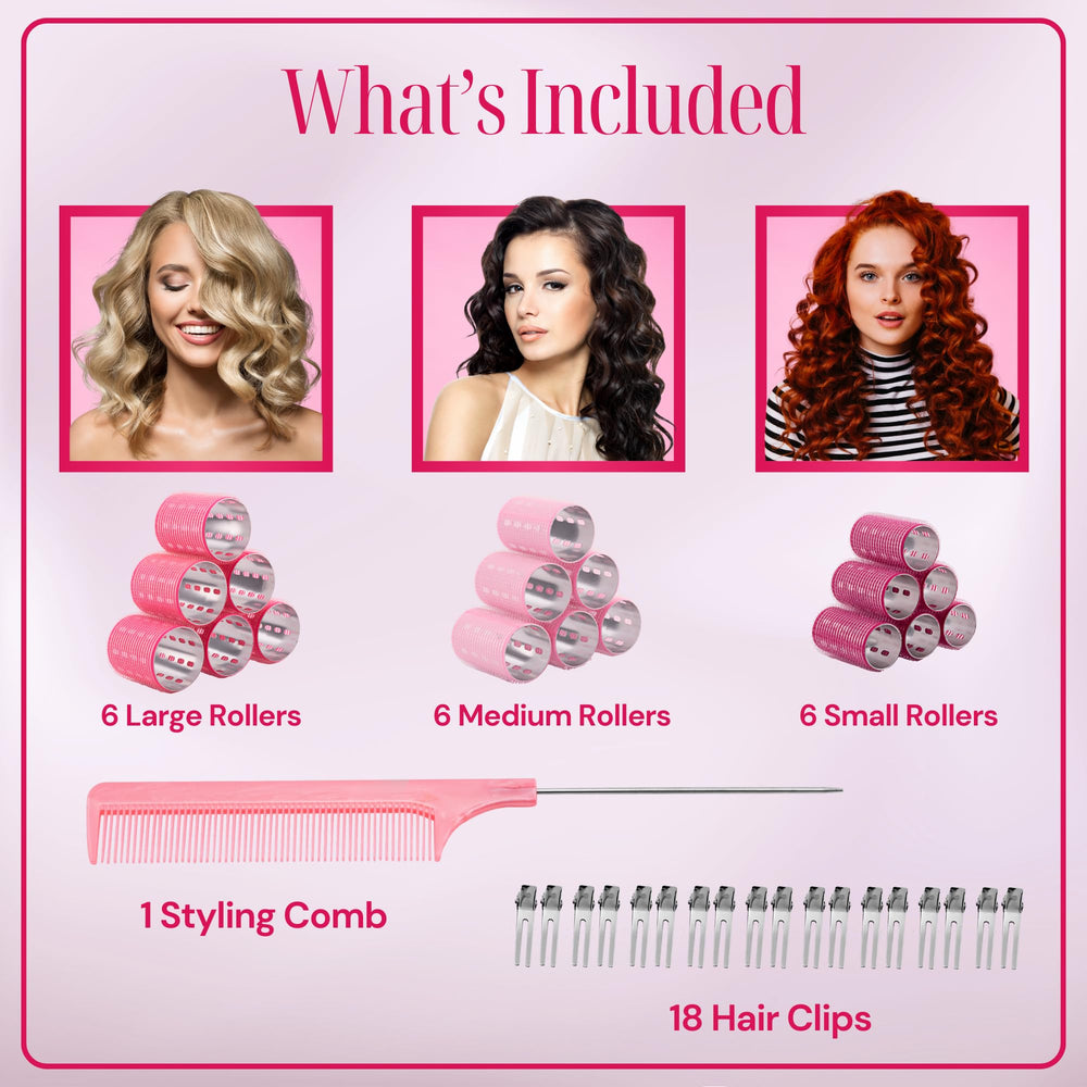 Asani rodillos térmicos con clips 18 para fijar sin tirar del cabello.