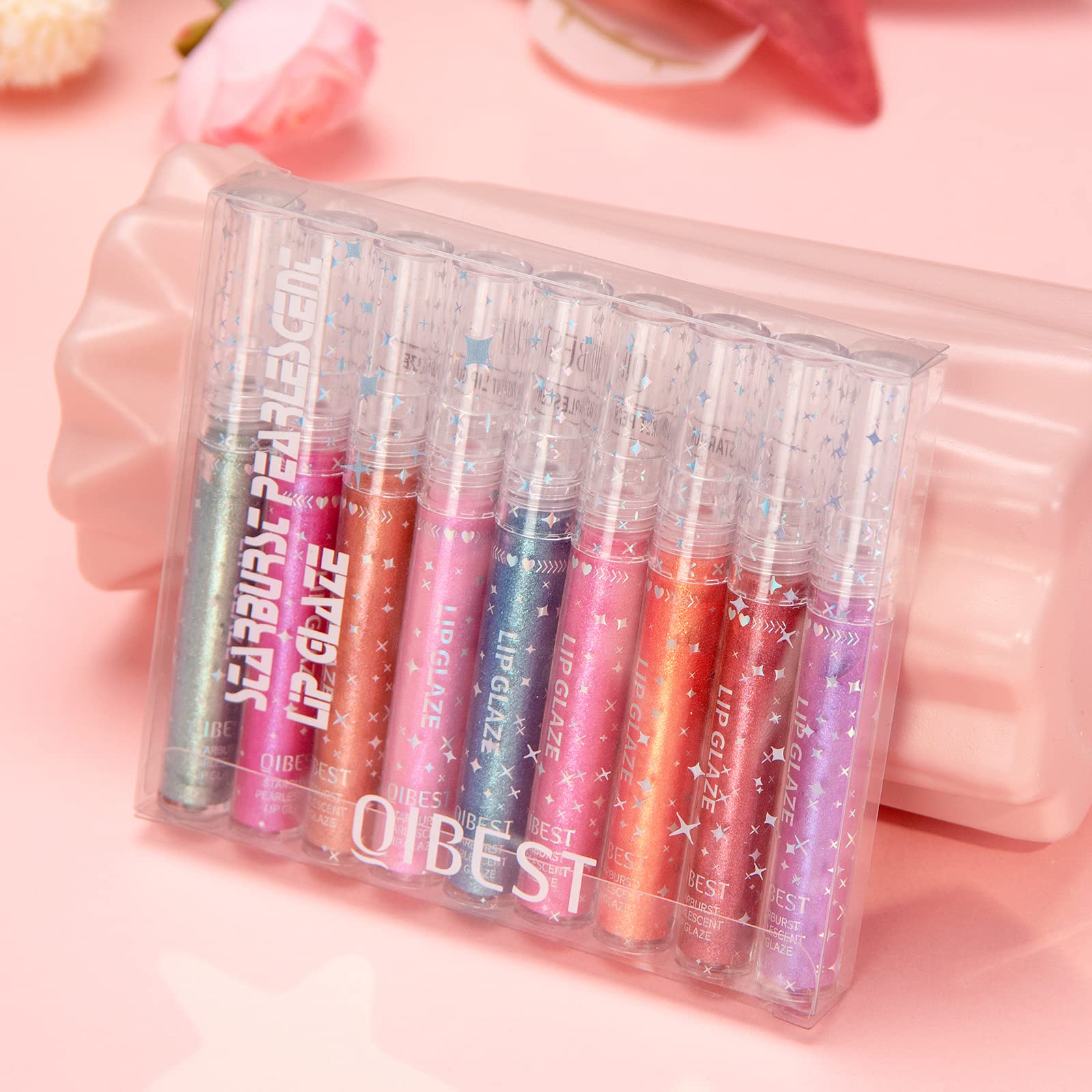 Aseawave lip gloss color swatches help plan your look with variety.
