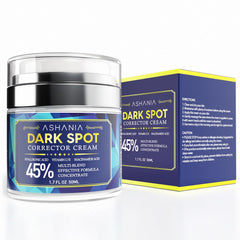 Ashania Dark Spot Corrector bottle closeup, easy daily-use skincare for a smoother look
