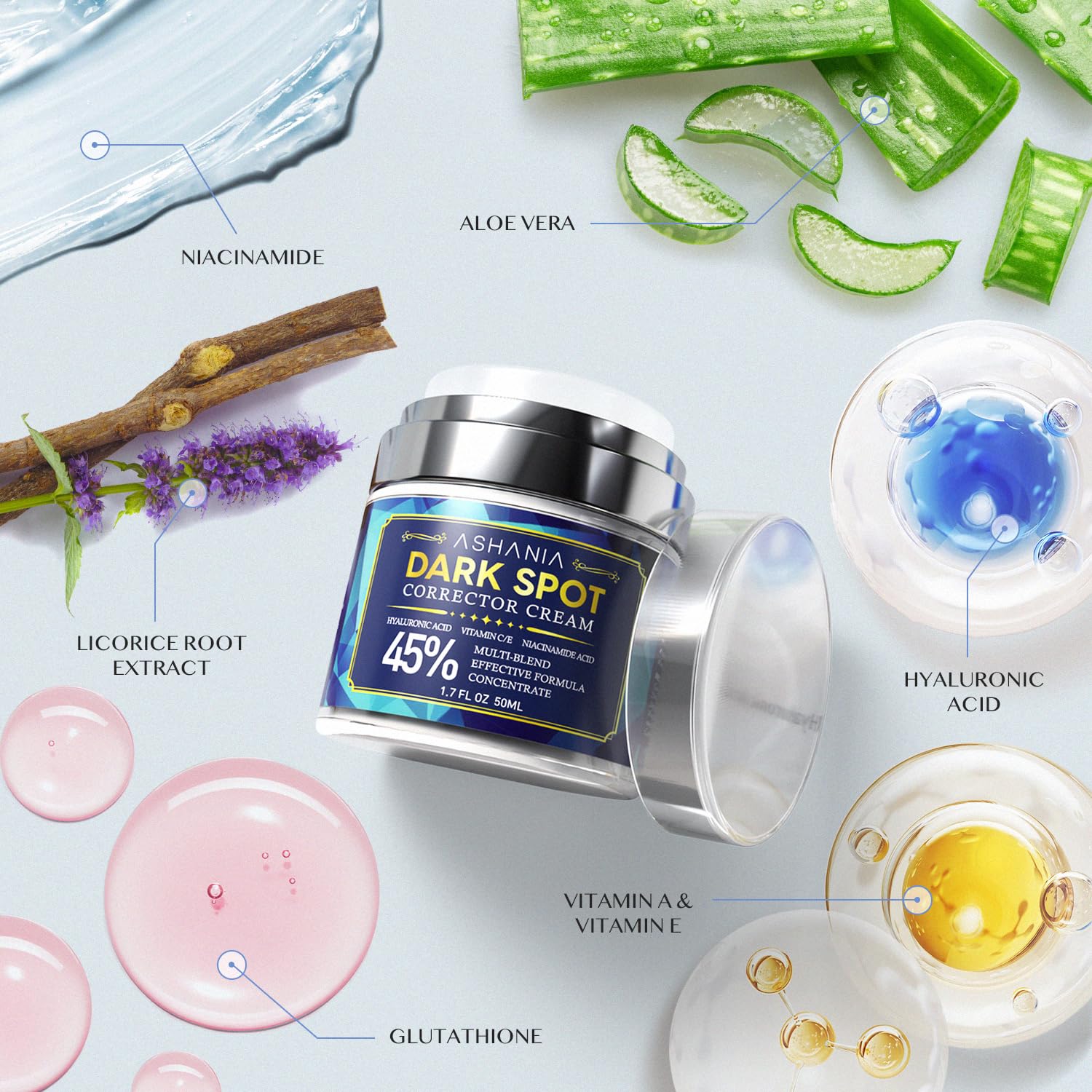 Ashania vitamin C and E formula for brightening and protection