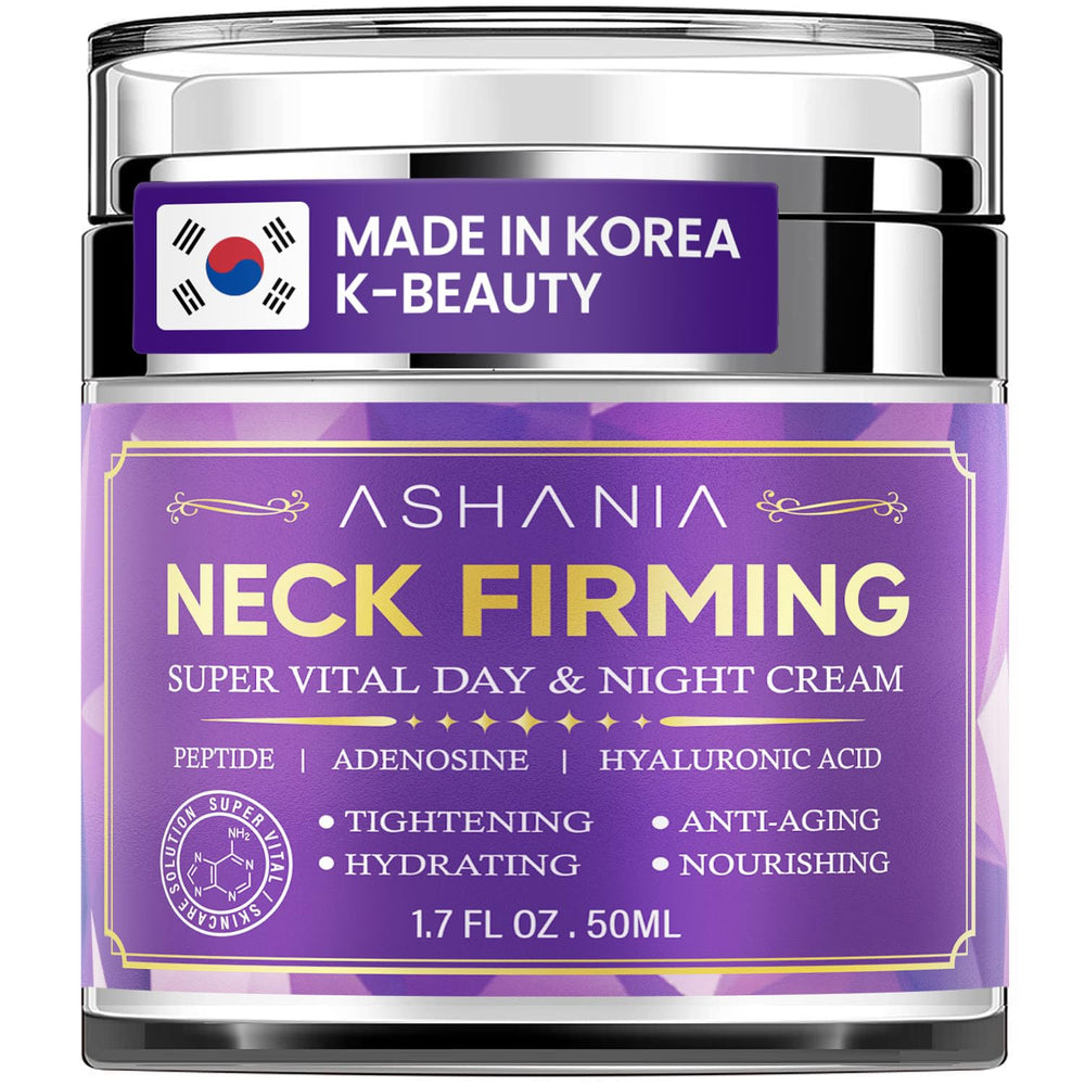 Ashania neck firming cream tub closeup for targeted décolleté firming