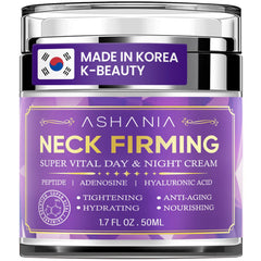Ashania neck firming cream tub closeup for targeted décolleté firming