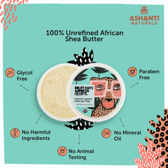 Ashanti Naturals Bouffants & Broken Hearts texture close-up shows creamy hydration