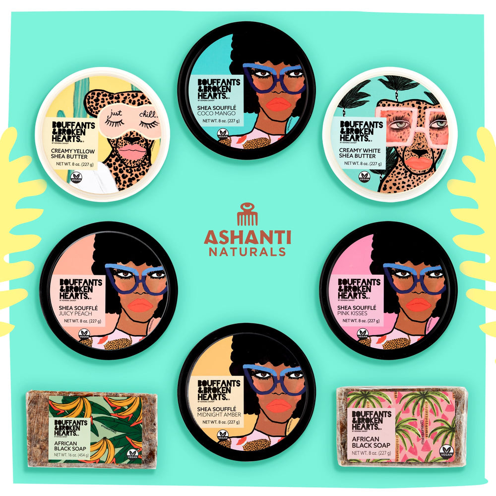 Ashanti Naturals coconut oil enriched cream bottle for luxurious hydration