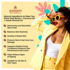 Ashanti Naturals Midnight Amber Souffle jar open displaying whipped texture for daily moisture