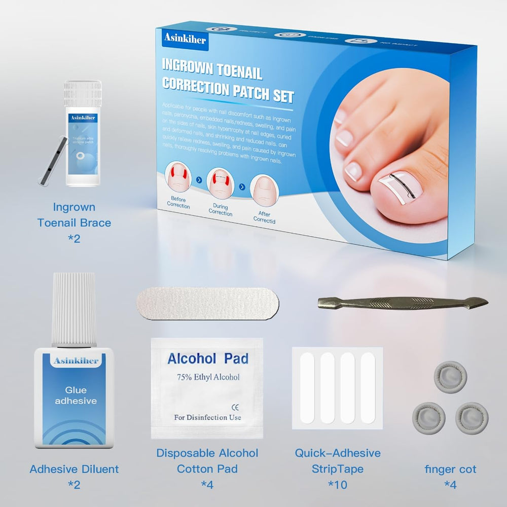 Asinkiher two-size kit accommodates small and large toes