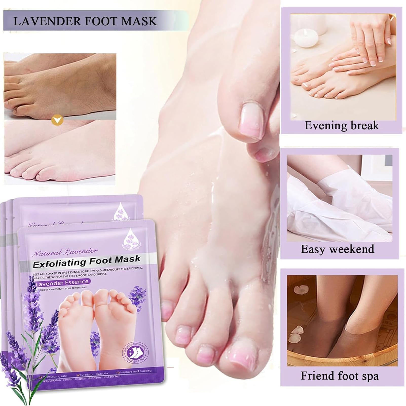 ASMAYSA Foot Peel Mask Goat Milk scent bottle showcasing moisturizing care