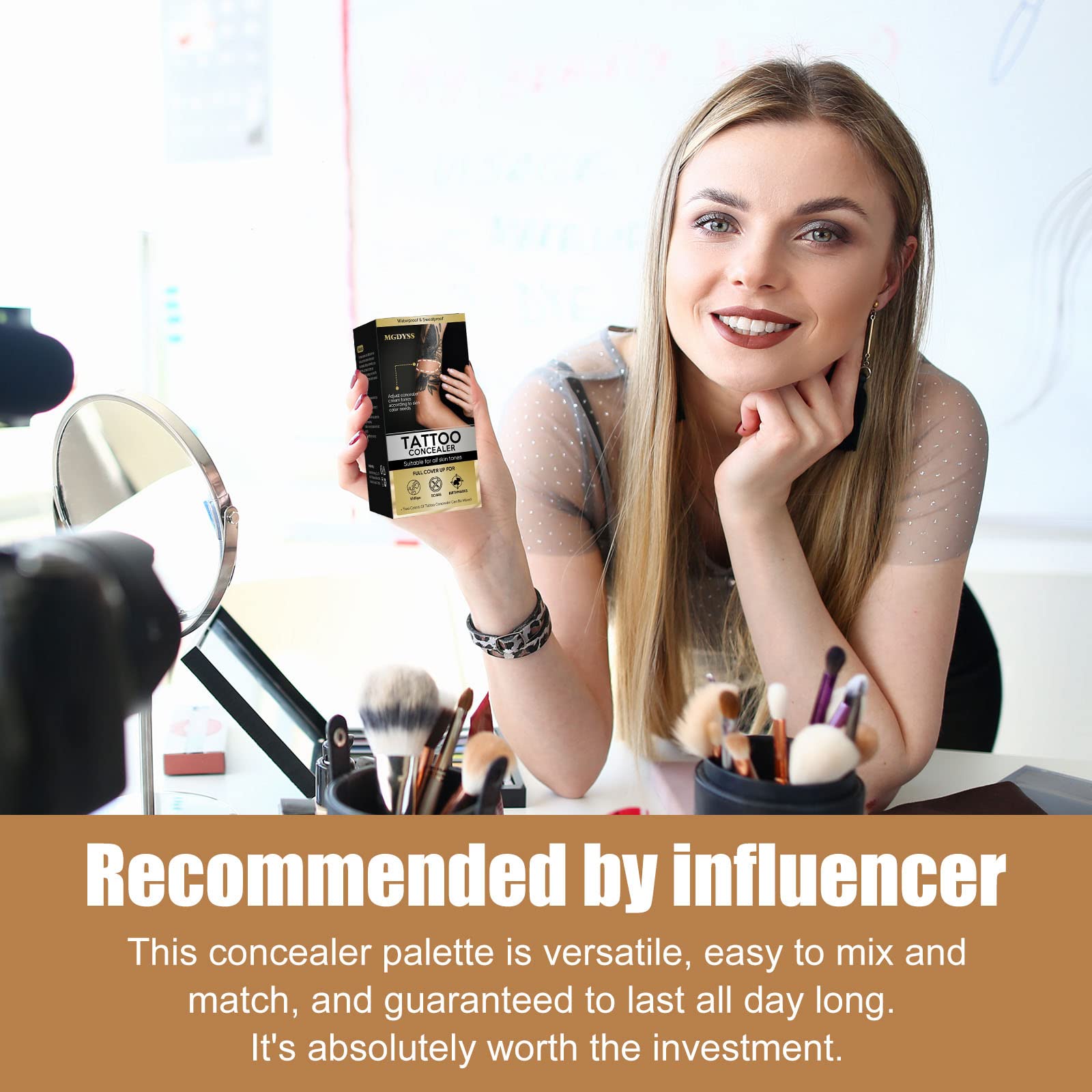 Asomooh Tattoo Cover Up applied on skin shows reliable coverage during workouts.