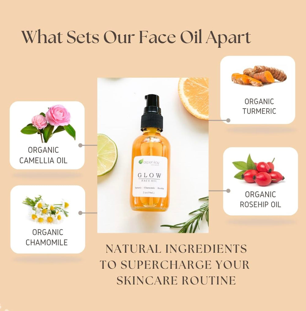 Aspen Kay Naturals Glow texture close-up showing concentrated facial oil