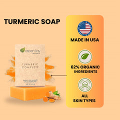 Aspen Kay Naturals turmeric soap foaming lather for bath or shower