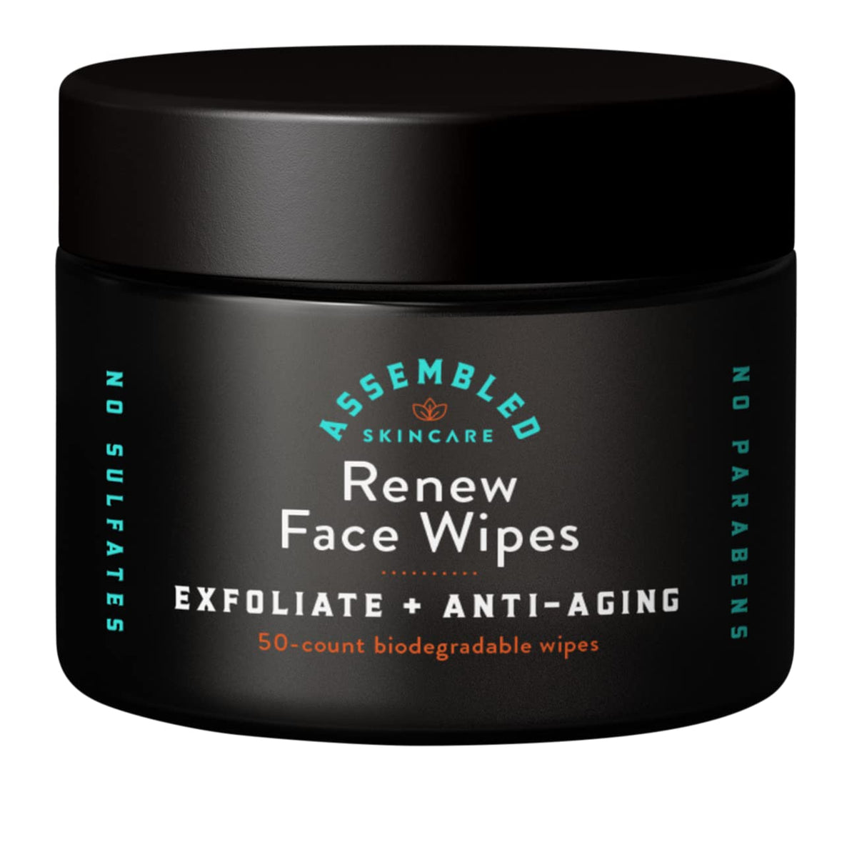 Assembled Renew Face Wipes pack demonstrates convenient daily cleansing for fresher skin.