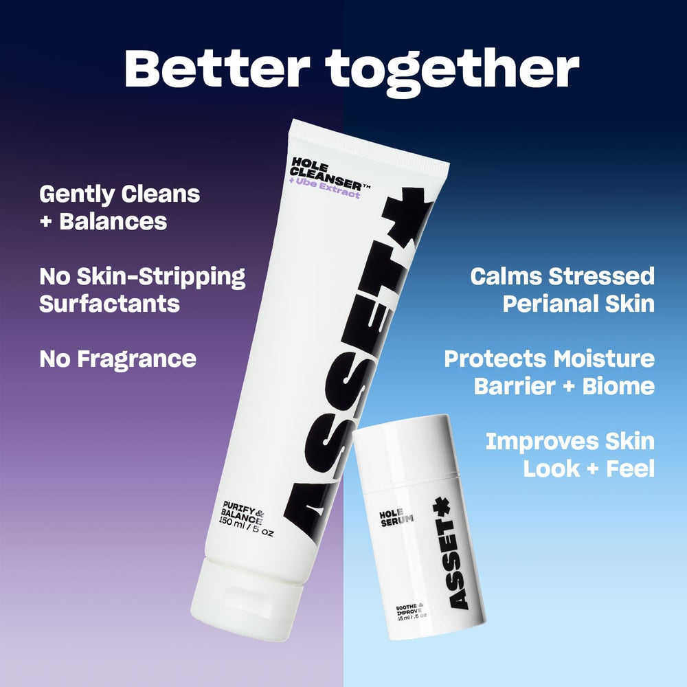 Asset Hole Serum aftercare use suits waxing, shaving, or postpartum routines.