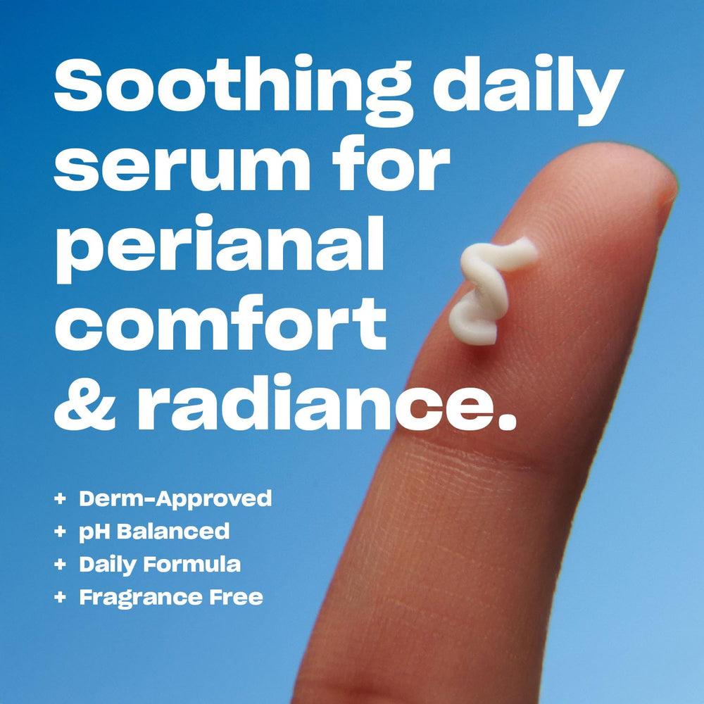 Asset Hole Serum bottle-dispense demonstrates easy, quick application for calm, hydrated skin.