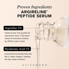 Asterwood Argireline Serum fragrance-free label on packaging.