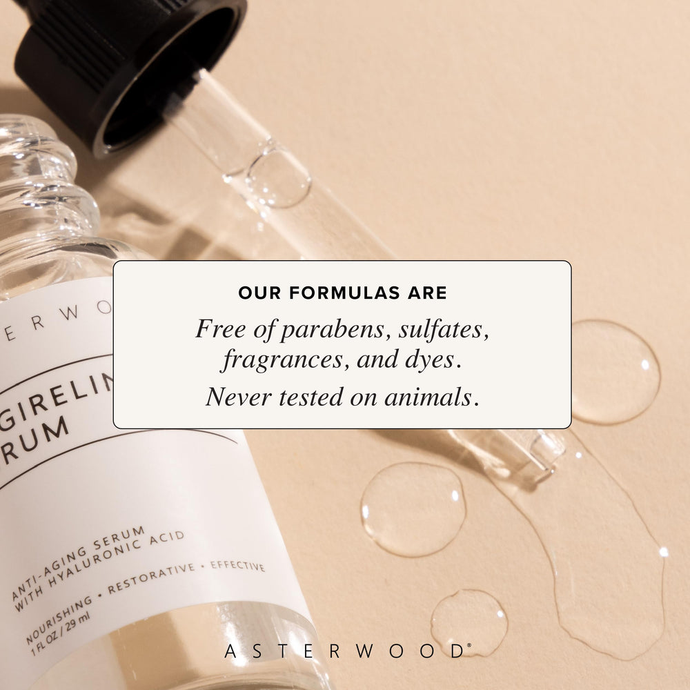Asterwood Argireline Serum packaging back with ingredients list.