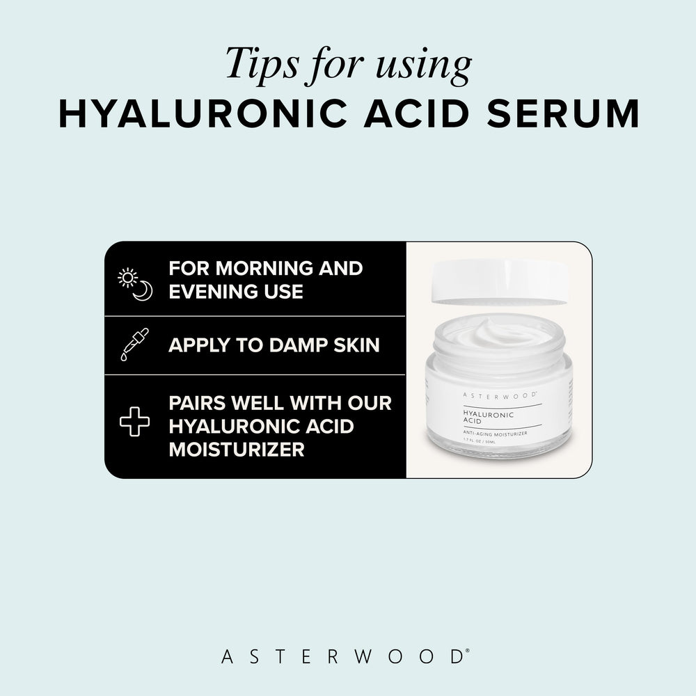 Asterwood daily skincare setup with serum on a counter signals consistent hydration benefits