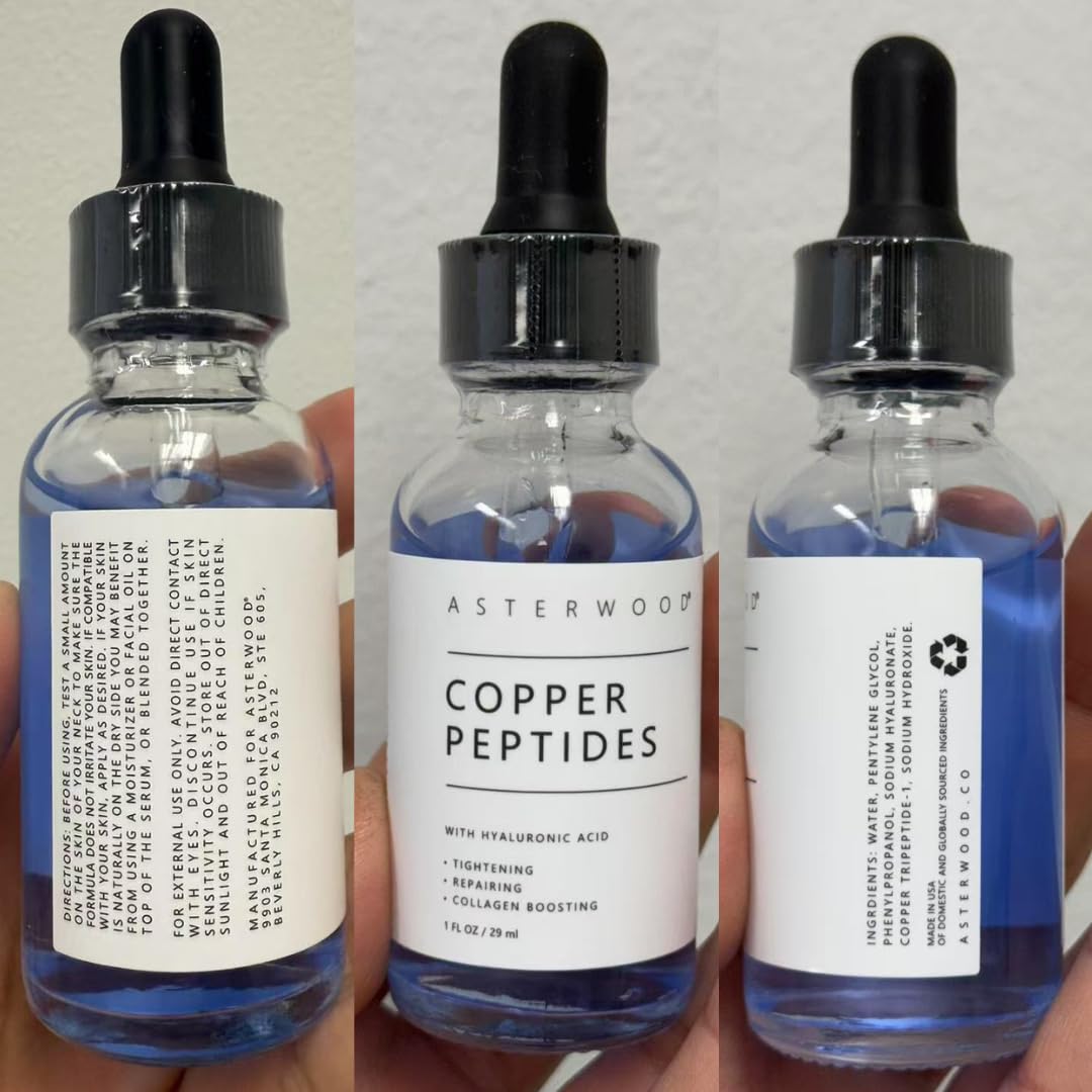 Asterwood Serum with Hyaluronic Acid supports plump-looking skin after use.