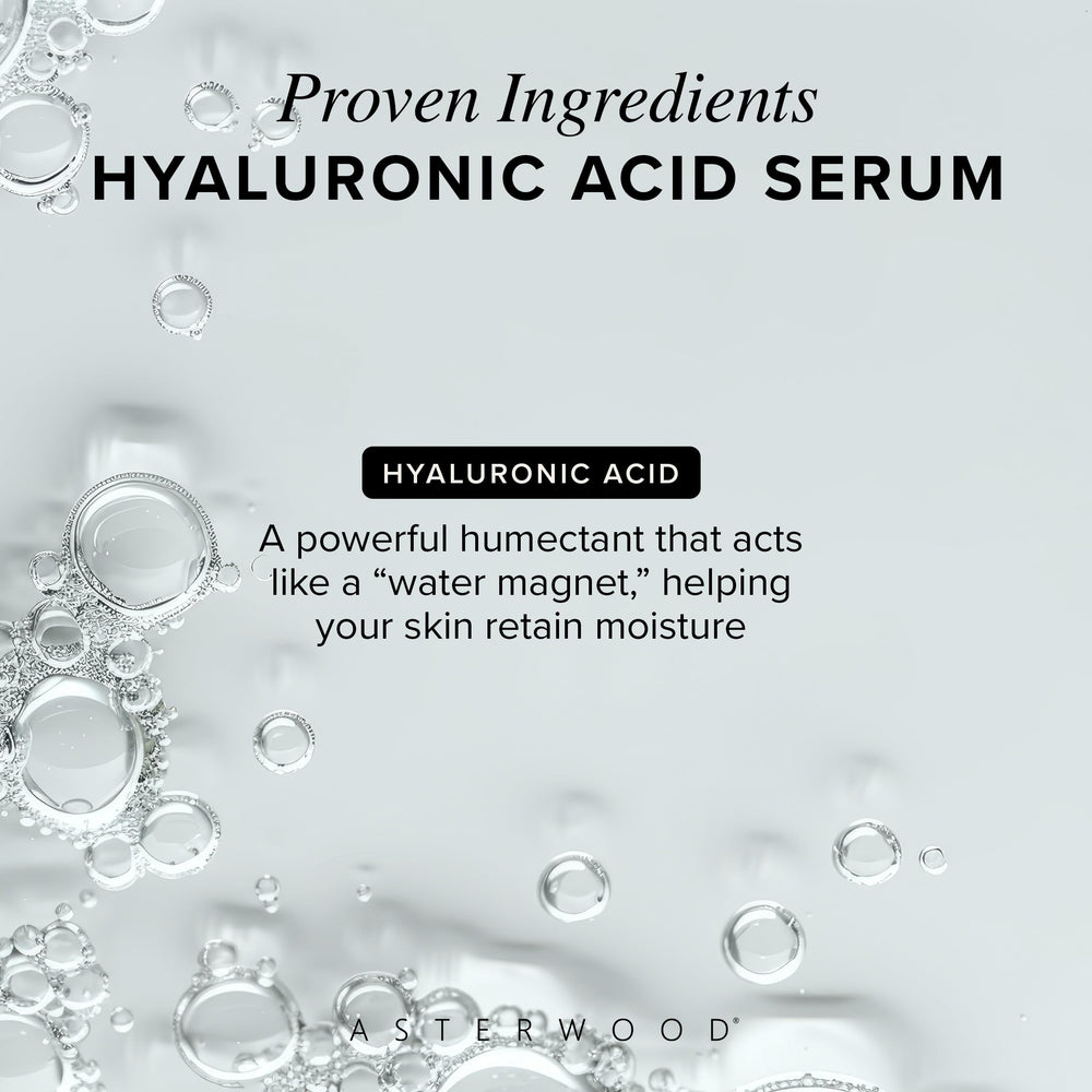 Asterwood serum being applied on damp skin demonstrates moisture sealing routine