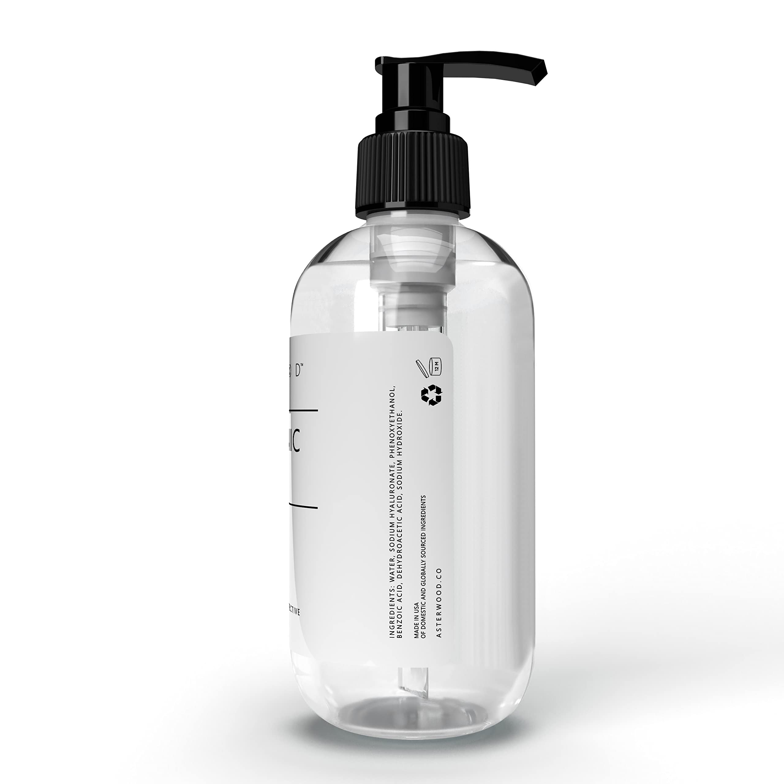 Asterwood ingredients label suggests transparent, clean formulation