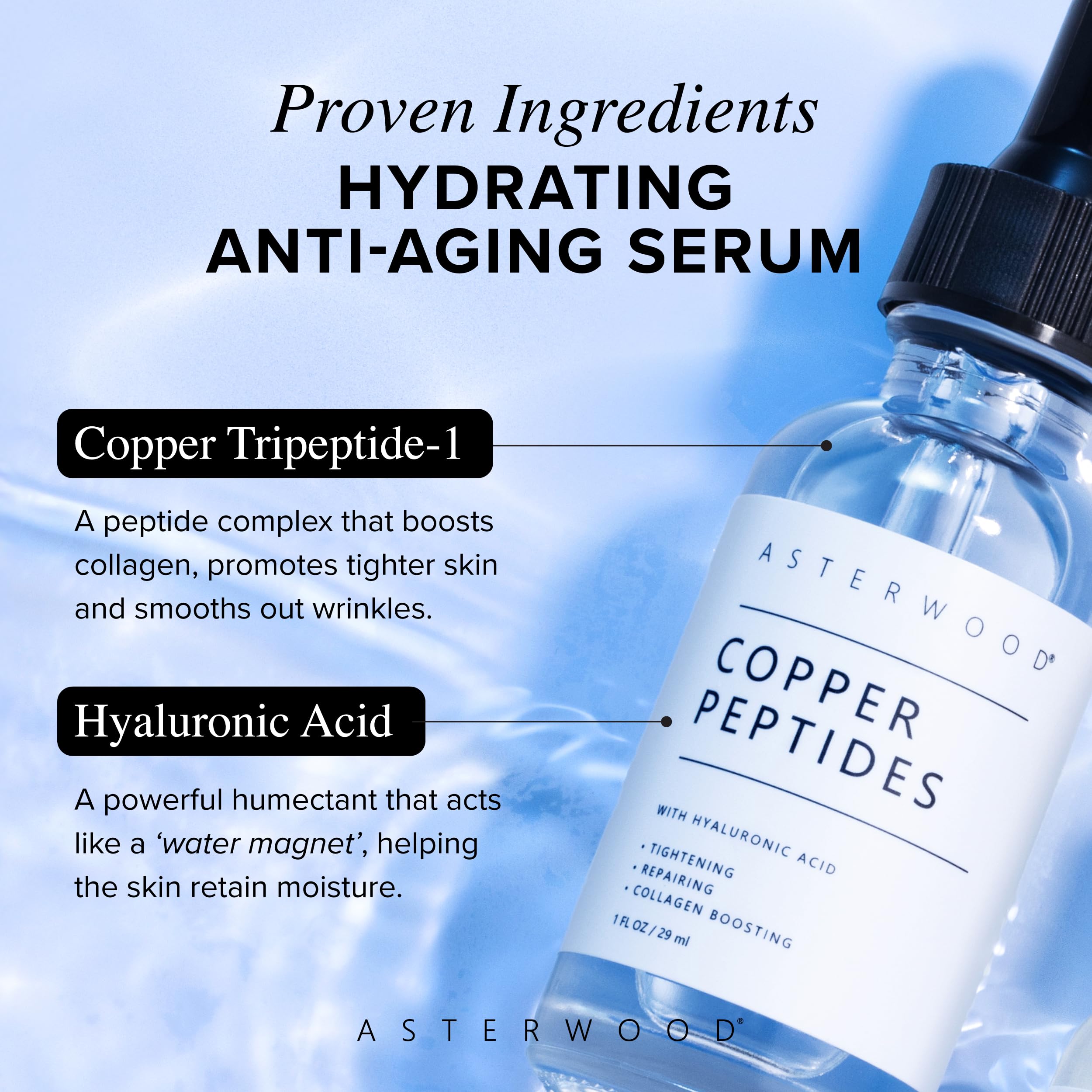 Asterwood vegan cruelty-free label on packaging, gentle use for sensitive skin.