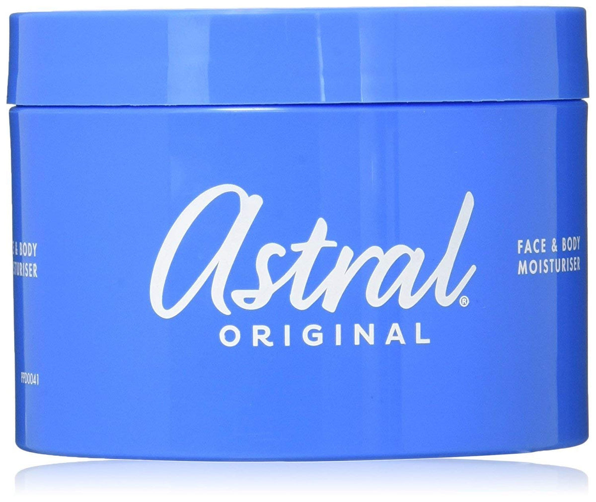 Astral All Over Moisturiser Cream 500ml bottle with pump for daily skin hydration