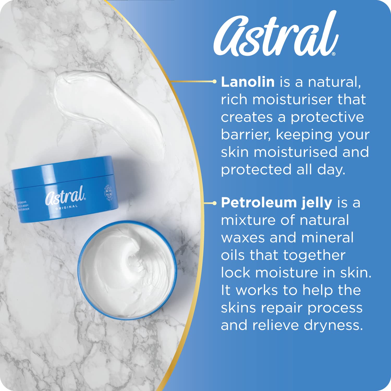 Astral Moisturising Cream packaging box showcasing brand consistency and premium presentation