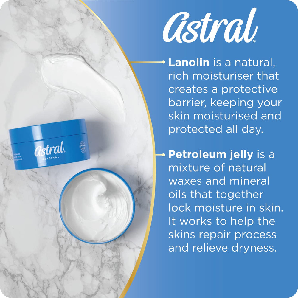 Astral Moisturising Cream packaging box showcasing brand consistency and premium presentation