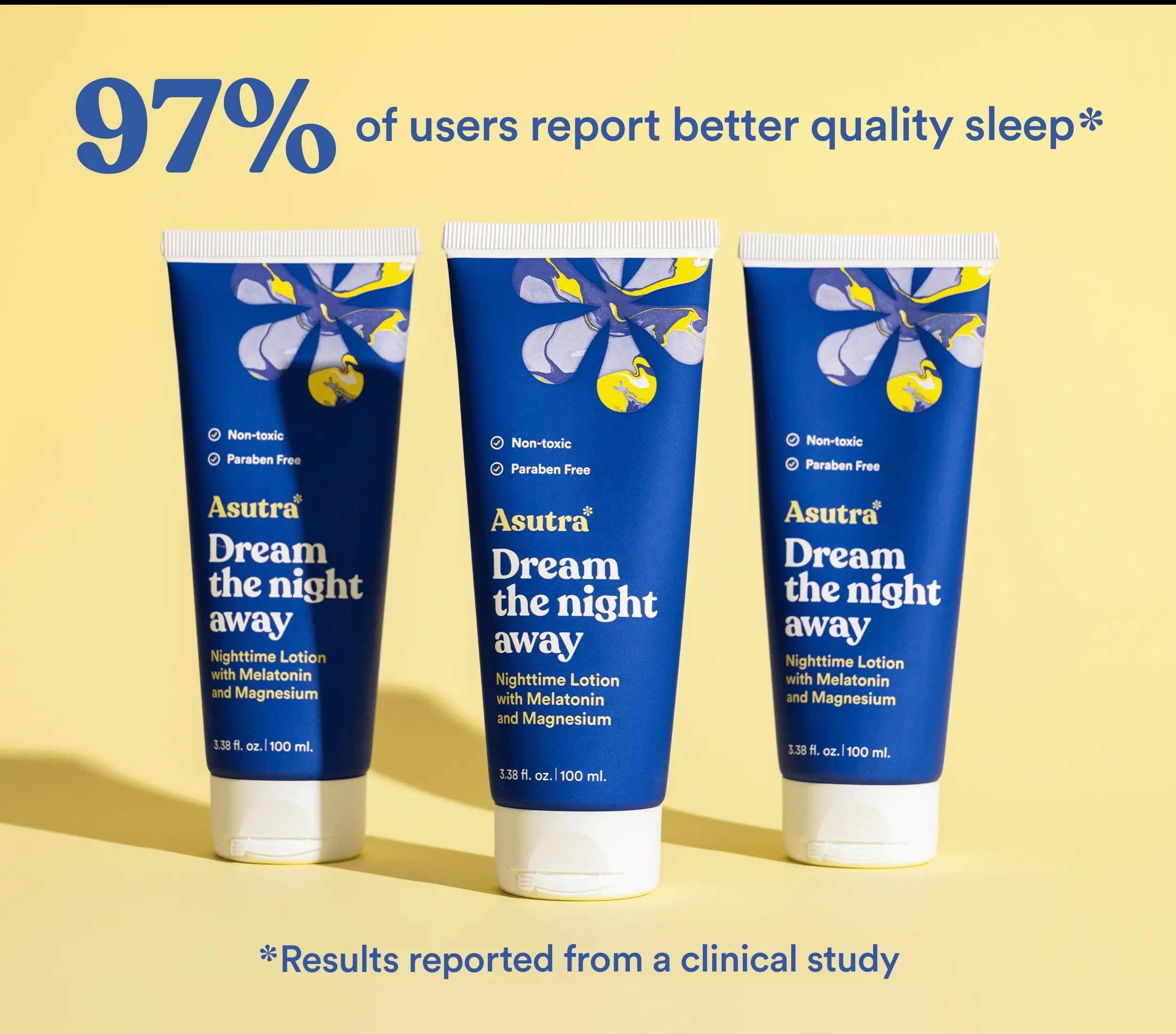 ASUTRA Melatonin Lotion applied to temples and neck before bed for unwinding