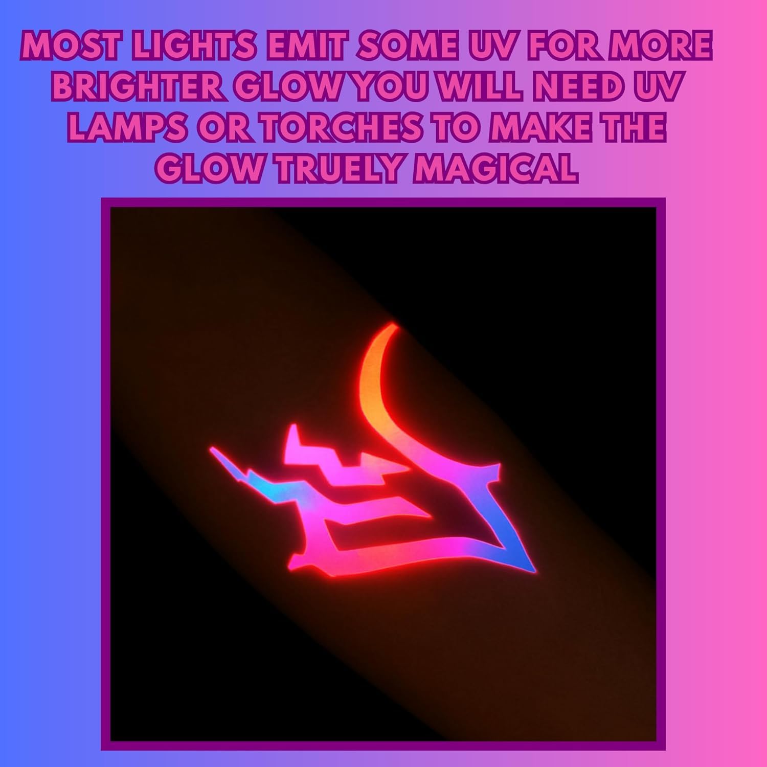 ASVP Shop UV Shine Durable waterproof tattoos stay vibrant during dancing.