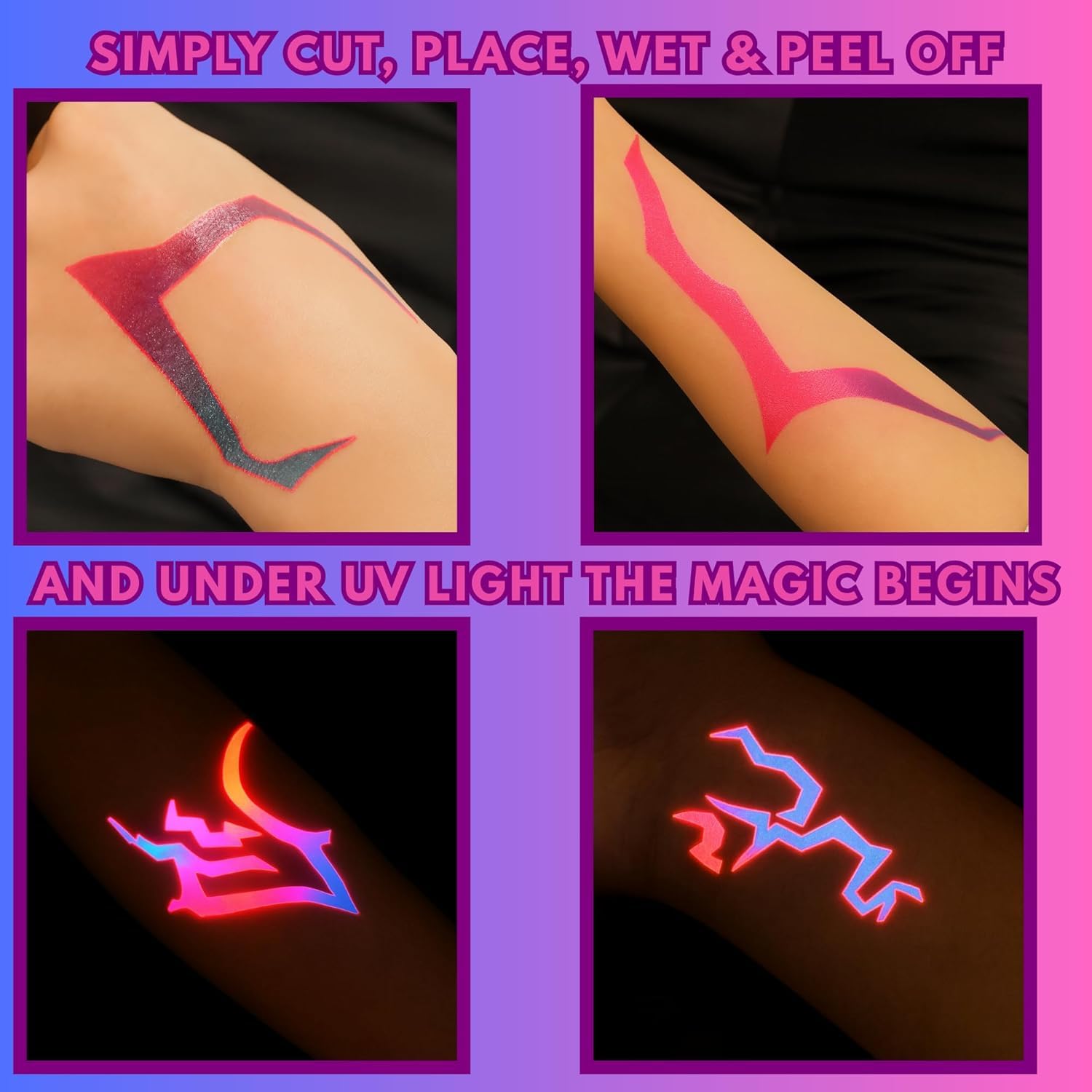 ASVP Shop UV Shine Face designs for dramatic cosplay accents.