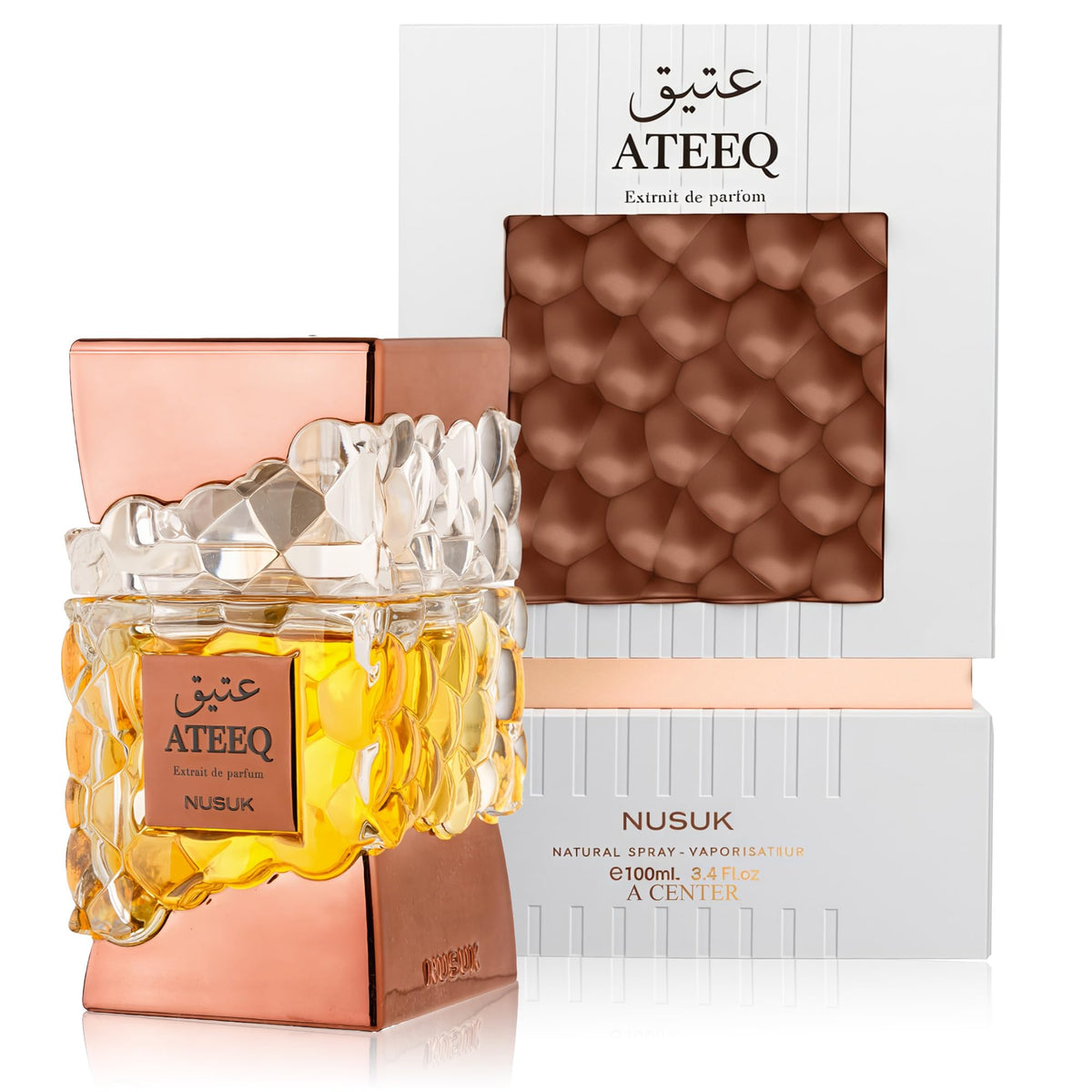 Ateeq Cologne bottle front view showcases premium packaging for gifting and stylish display