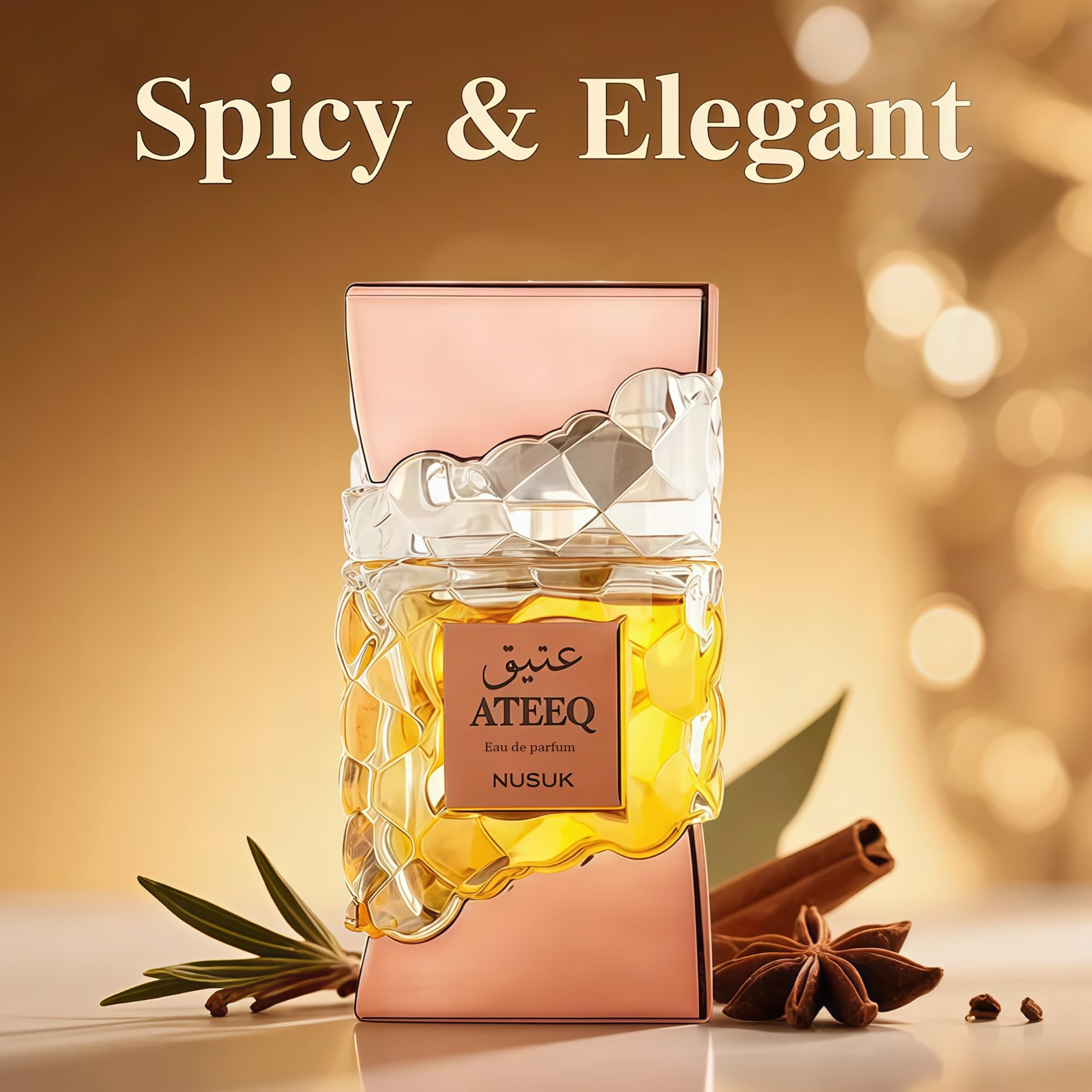 Ateeq Cologne woody base emphasizes vanilla orchid and cedarwood for lasting impression