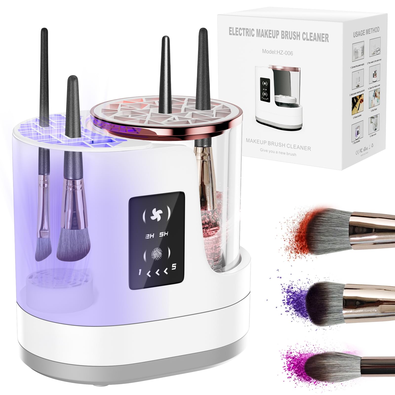 ATIDIE 3-in-1 cleaner angle view shows compact efficiency for quick cleansing.