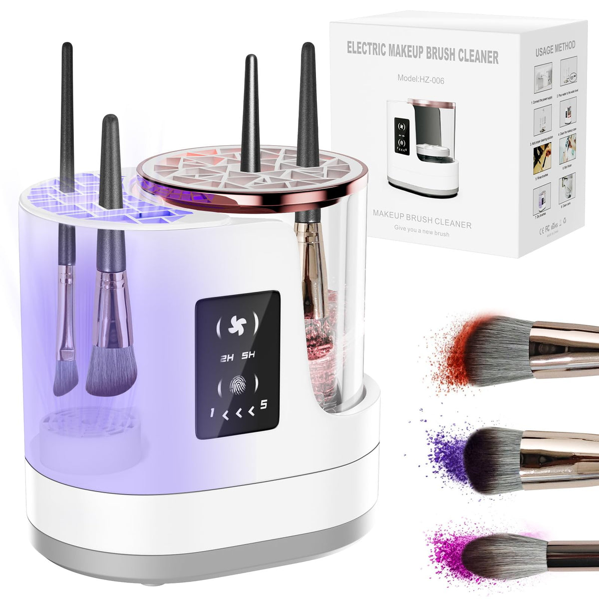 ATIDIE 3-in-1 cleaner angle view shows compact efficiency for quick cleansing.