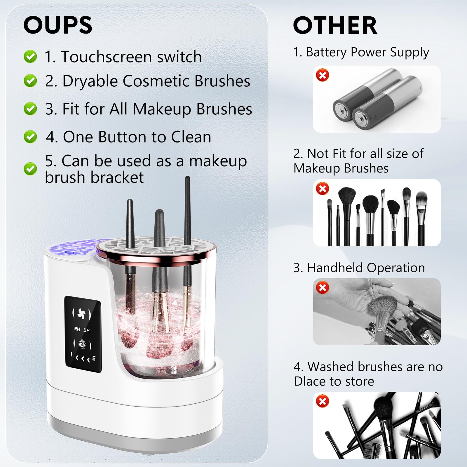 ATIDIE portable USB cleaner dock showcases travel-ready design with USB power.