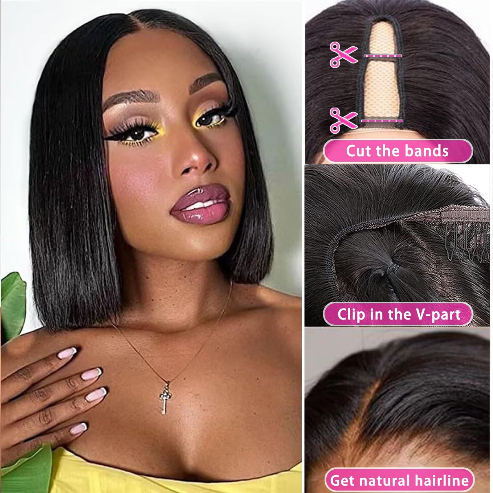 Atikual Brazilian Remy hair wig texture and natural feel