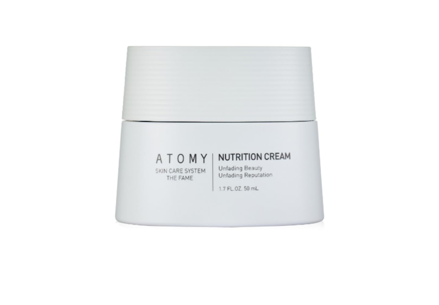 ATOMY The Fame Nutrition Cream packaging close-up showing a compact jar for daily hydration