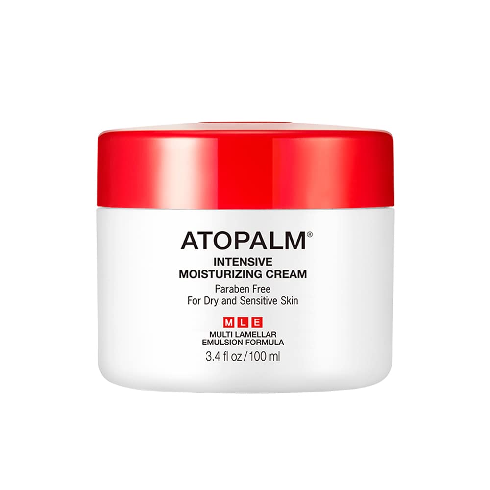 ATOPALM Intensive Moisturizing Cream jar shows rich texture for deep hydration of dry skin