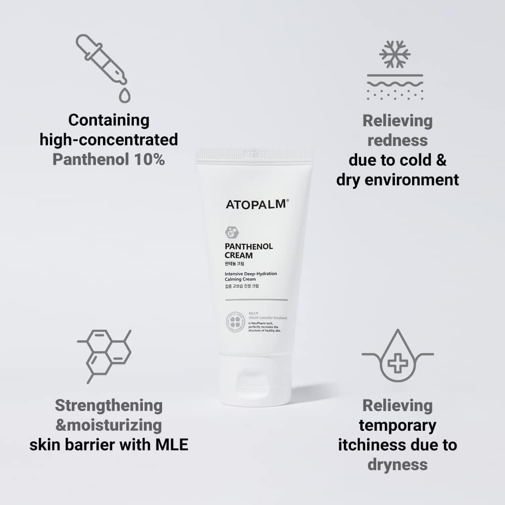 ATOPALM Panthenol Cream used as sleeping pack on dry days for extra moisture.