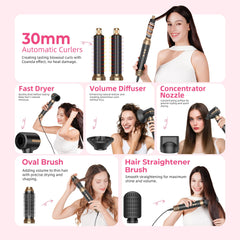 Atopskins Blow Dryer Brush-automatic-curler: uniform curl formation with controlled heat.