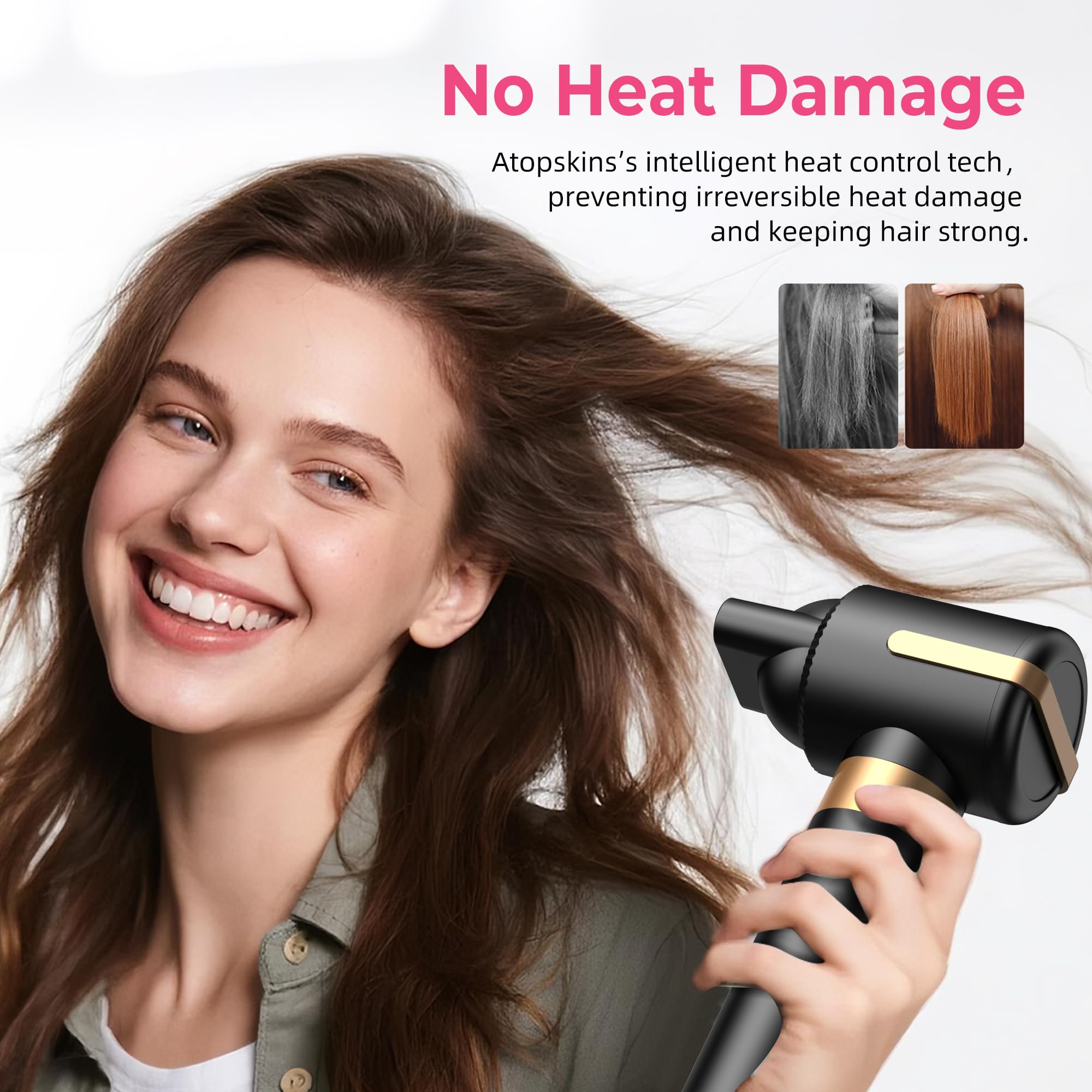 Atopskins Blow Dryer Brush-diffuser: enhances natural waves with even airflow.